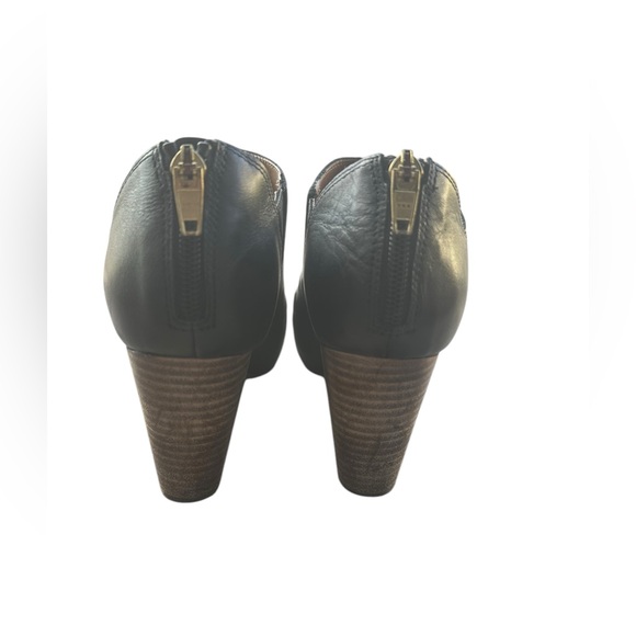 Clarks Okena peep Toe Leather black heels Size 7.5 - Picture 5 of 5